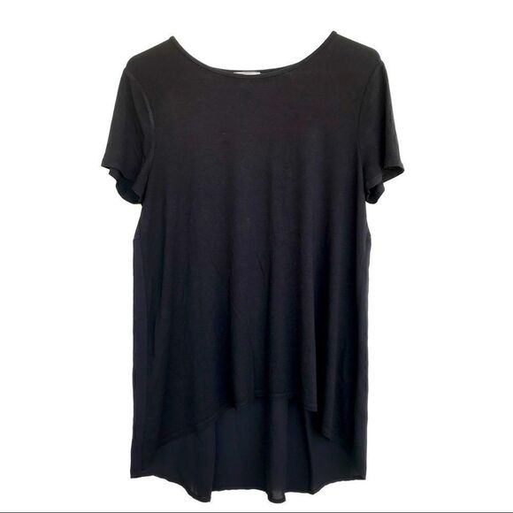 Vince Camuto High Low Tshirt Black sz Small - Picture 1 of 6